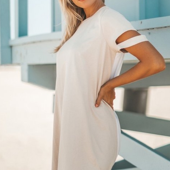 Rivir Beige and White Hi Low Combo - Picture 3 of 3